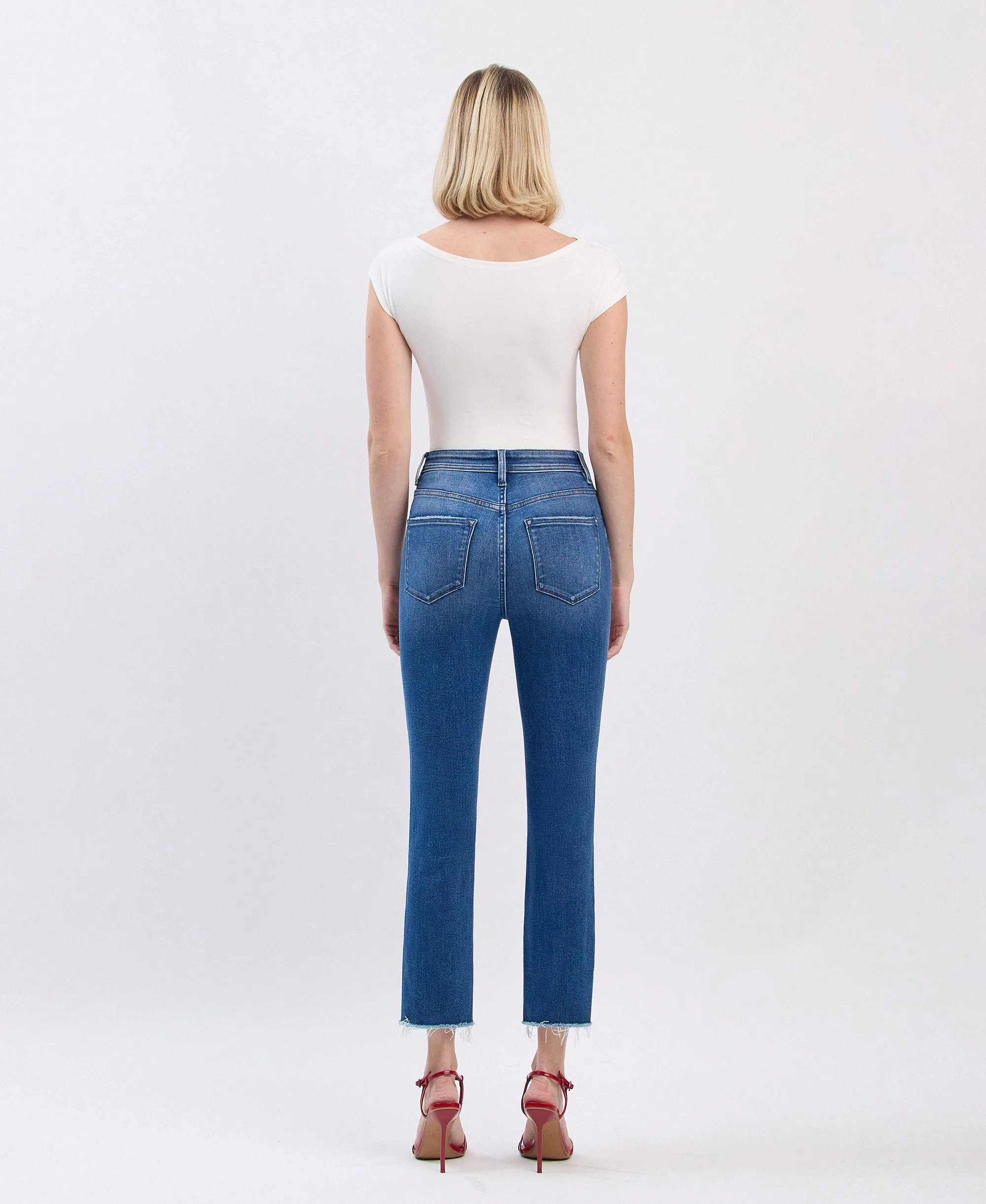 A Little Closer - Super High Rise Crop Slim Straight Jeans