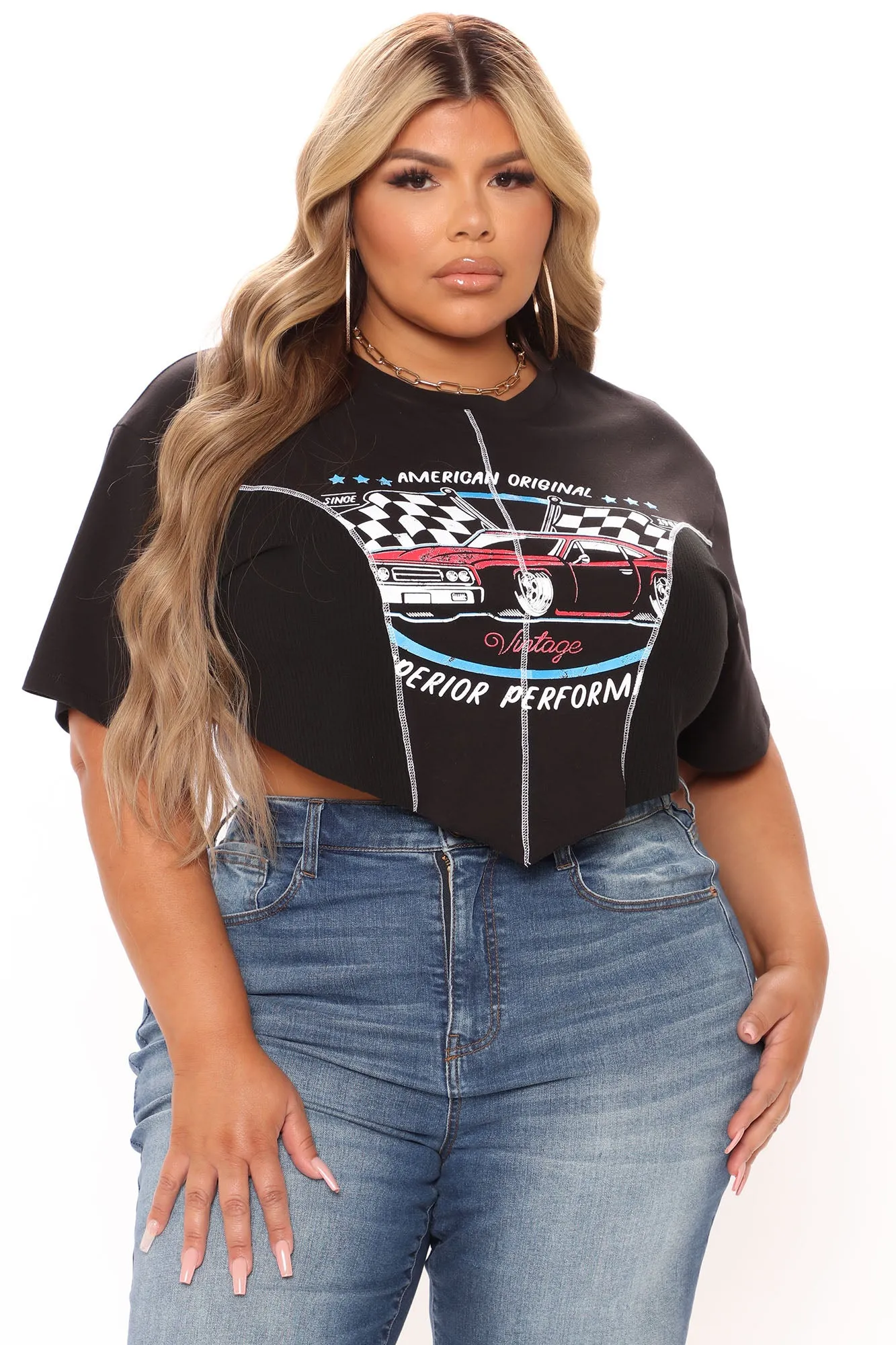 American Muscle Asymmetrical Top - Black