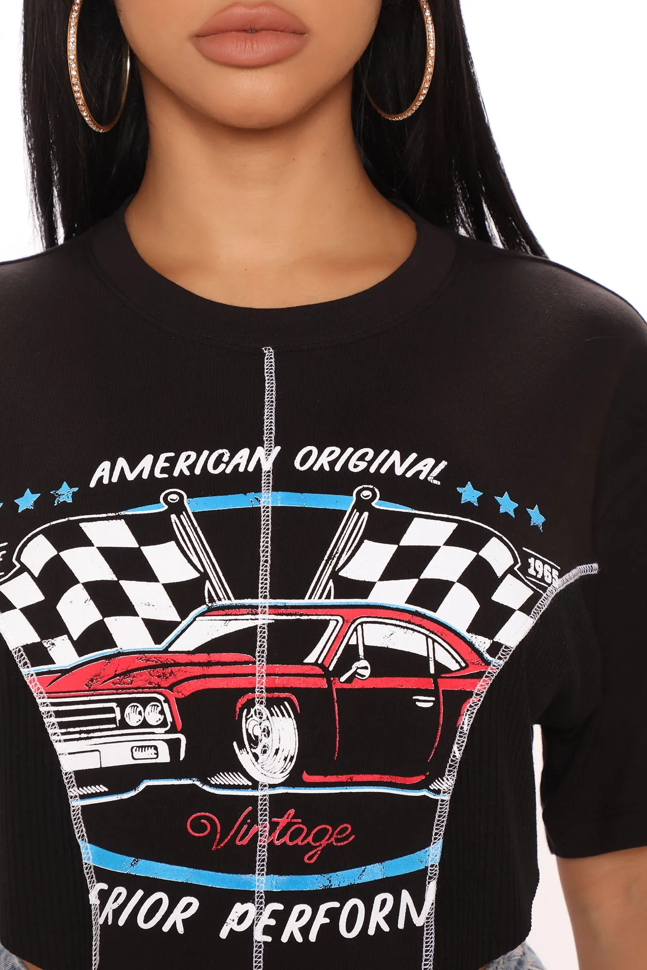 American Muscle Asymmetrical Top - Black