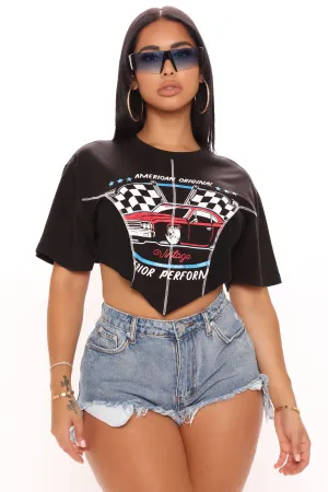 American Muscle Asymmetrical Top - Black