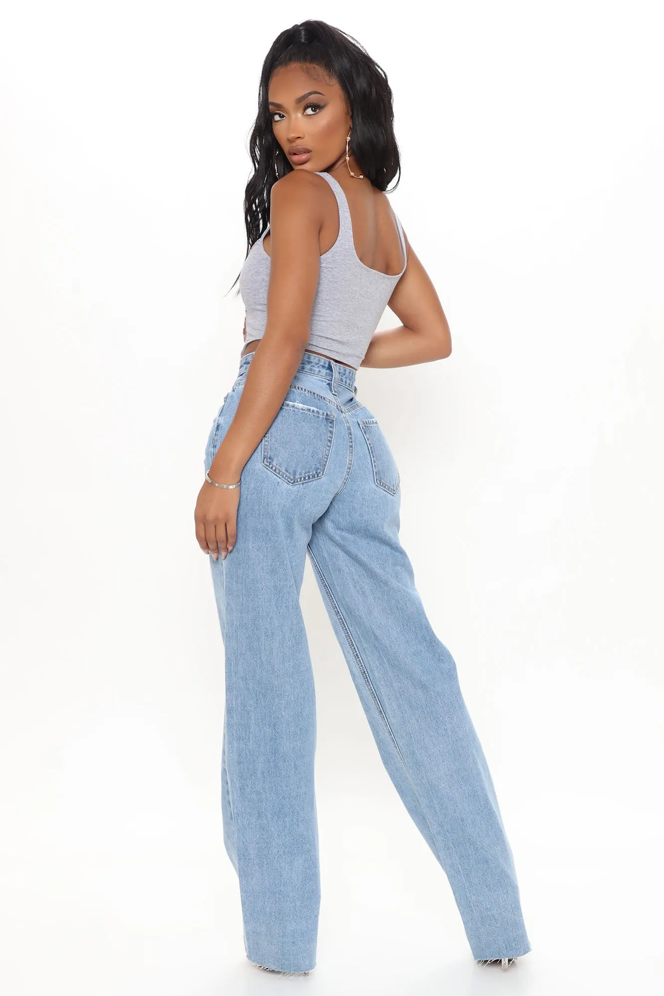 American Tour Corset Top - Heather Grey
