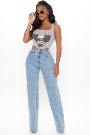 American Tour Corset Top - Heather Grey