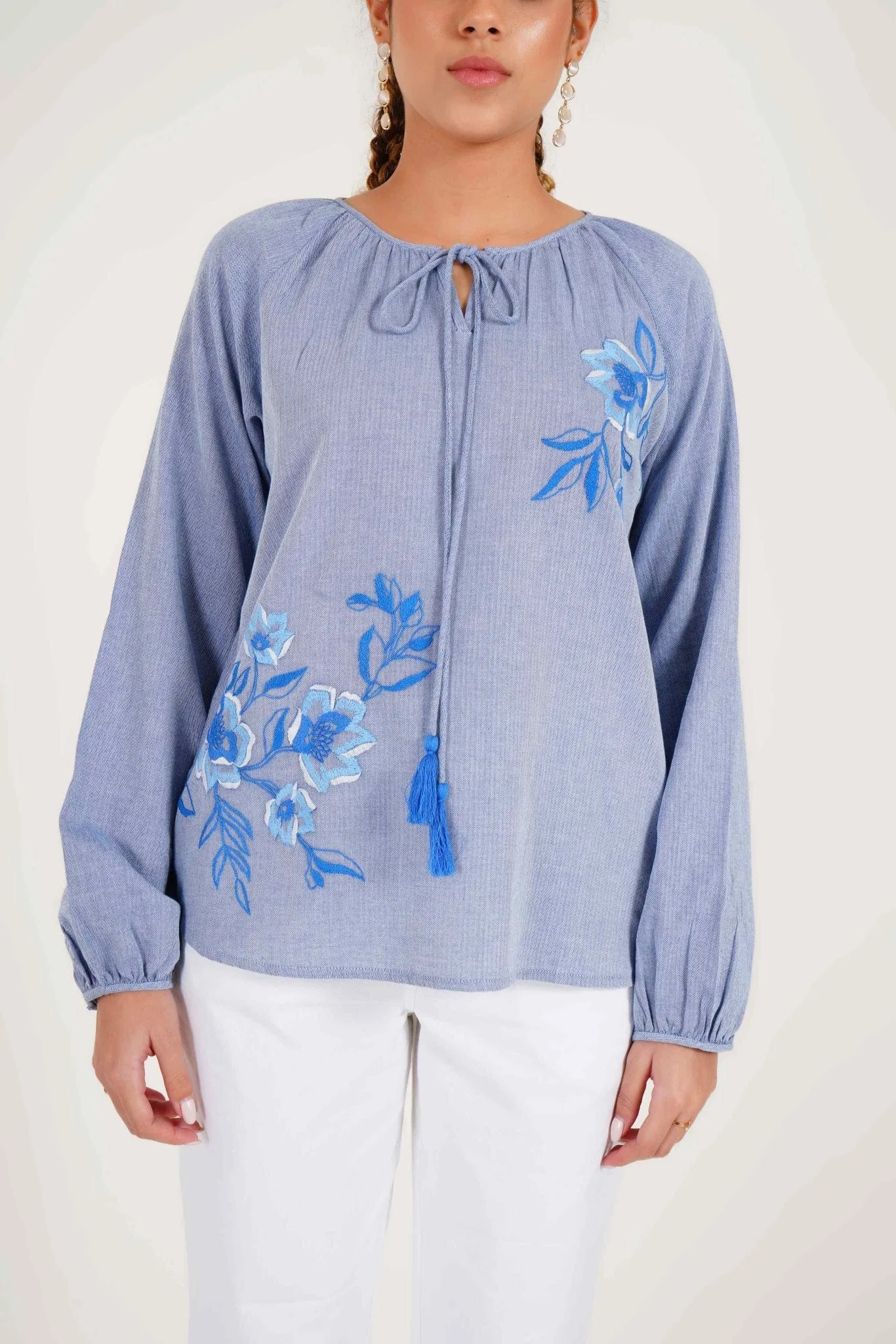Azalea Peasant Blouse