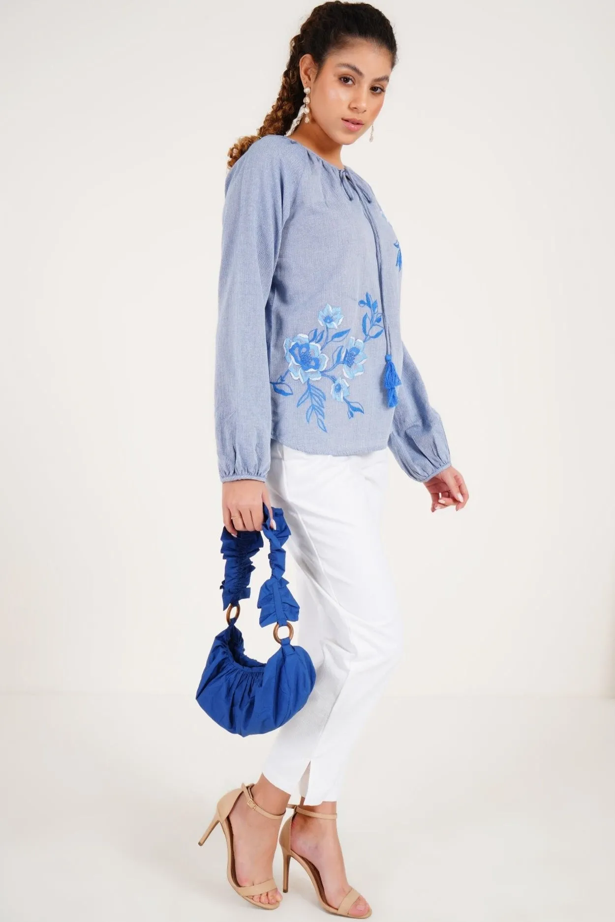 Azalea Peasant Blouse