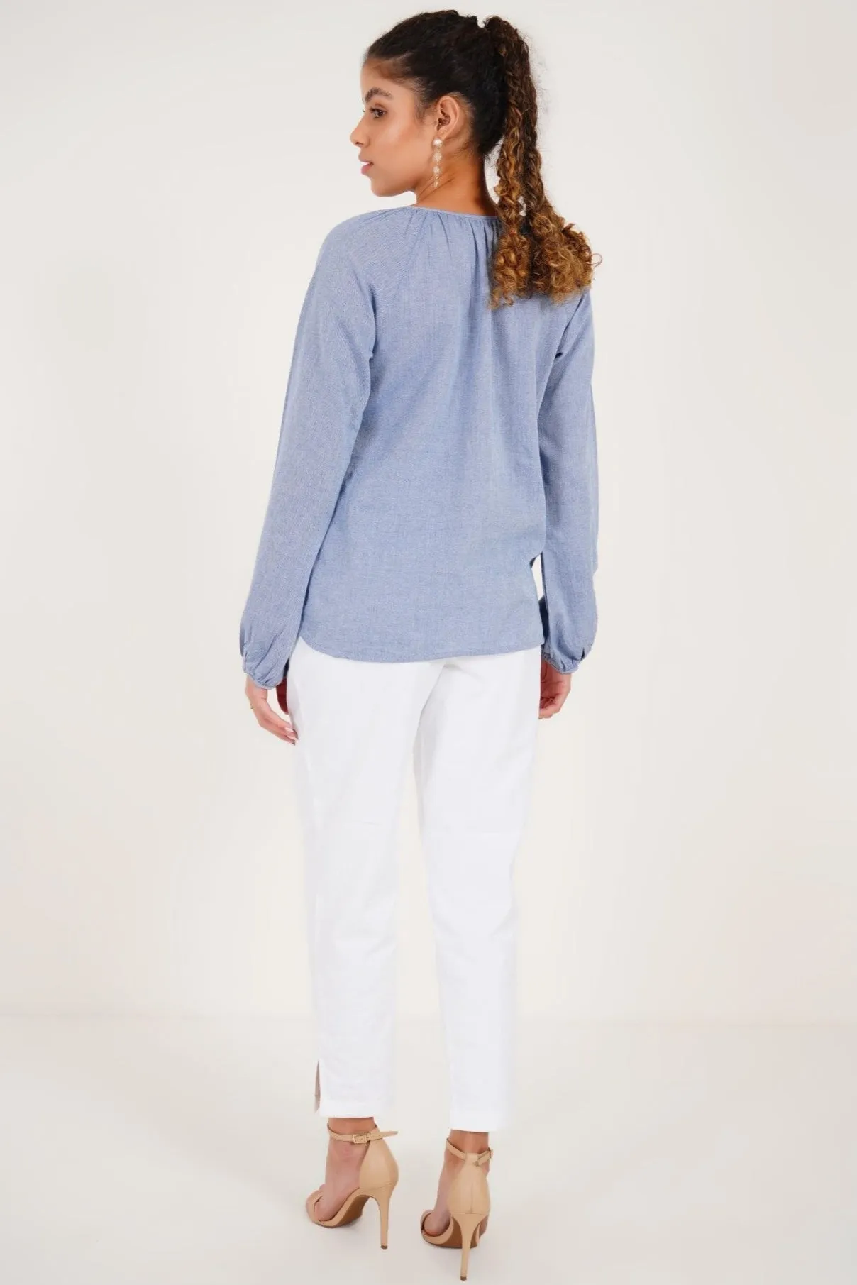 Azalea Peasant Blouse