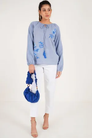 Azalea Peasant Blouse