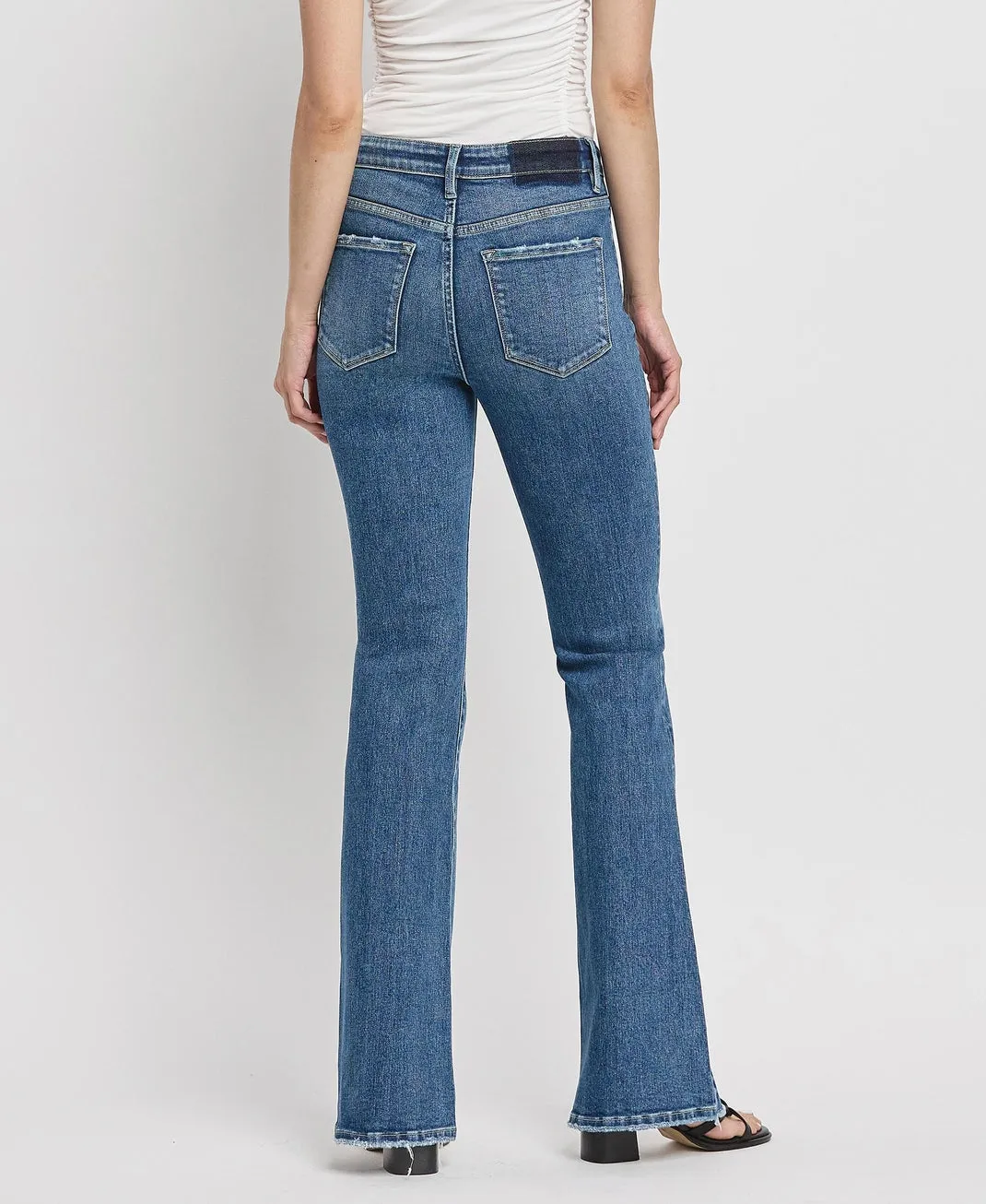 Curvy Vervet High Rise Slant Hem Flare