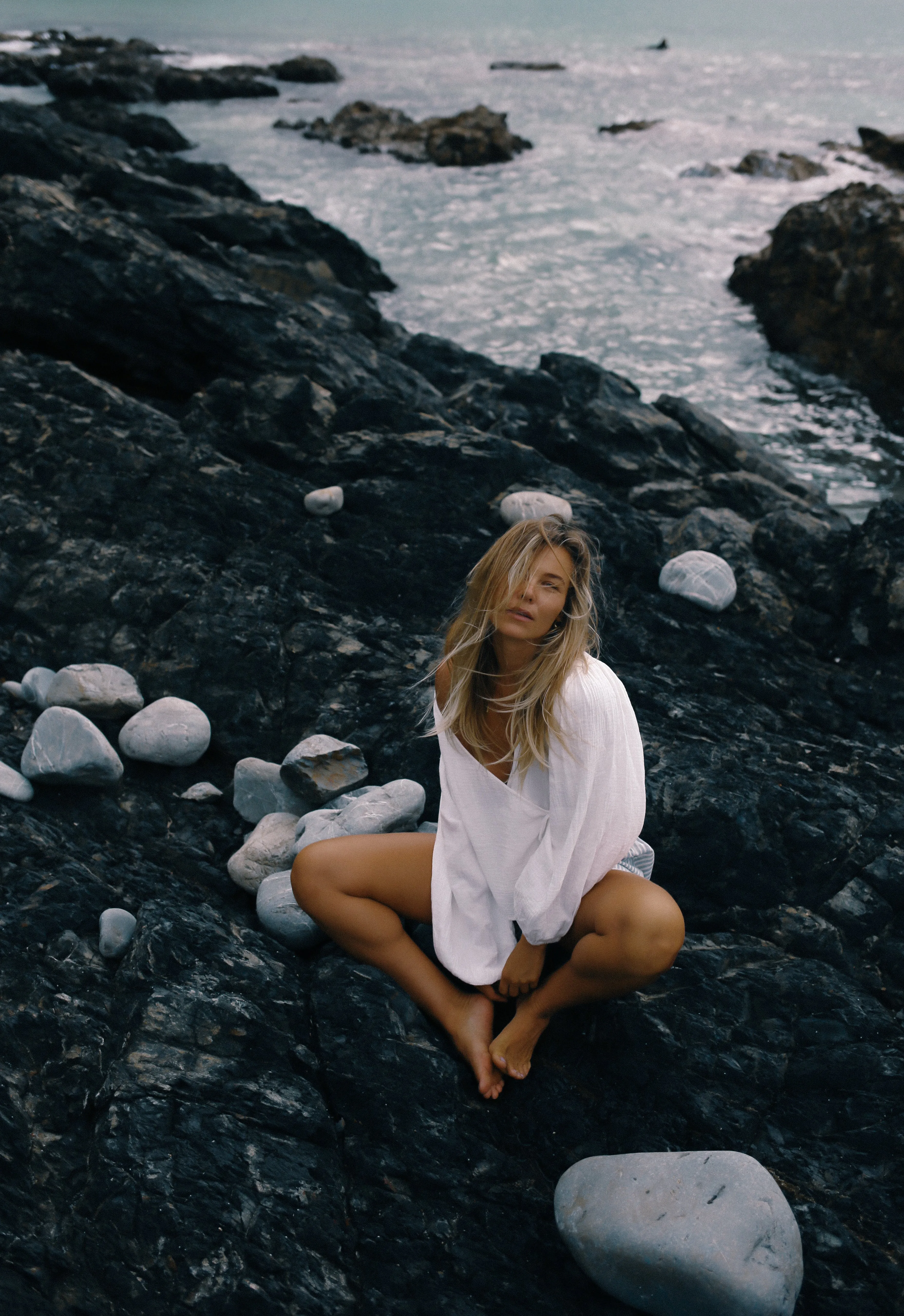 Ella Wrap Top White