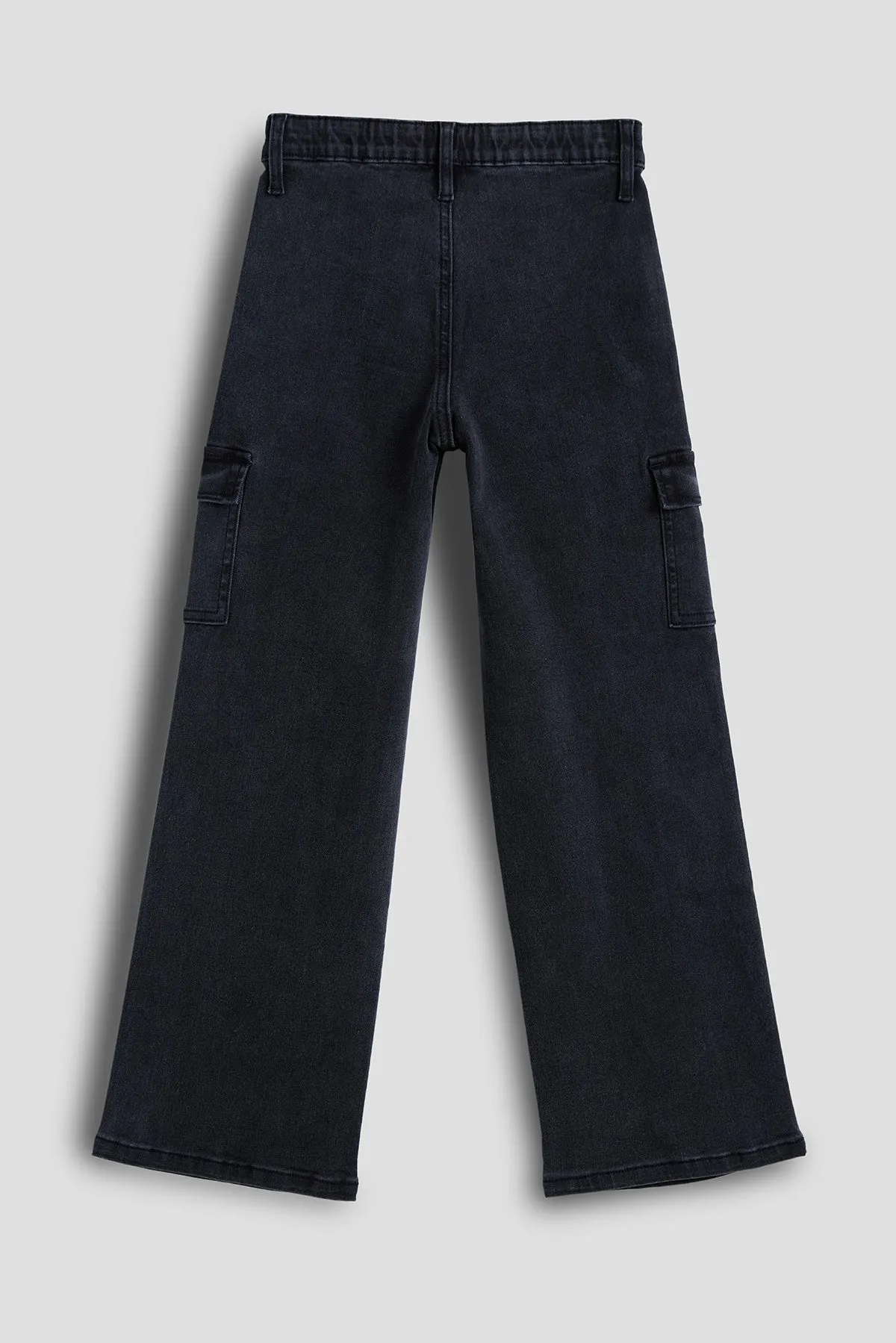 Girls Wide Leg Skater Cargo Jeans