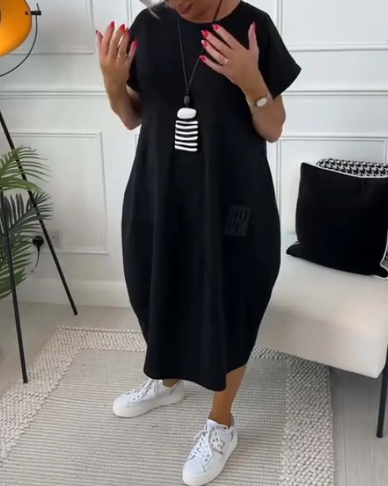Iris - Chic Short Sleeve Dress