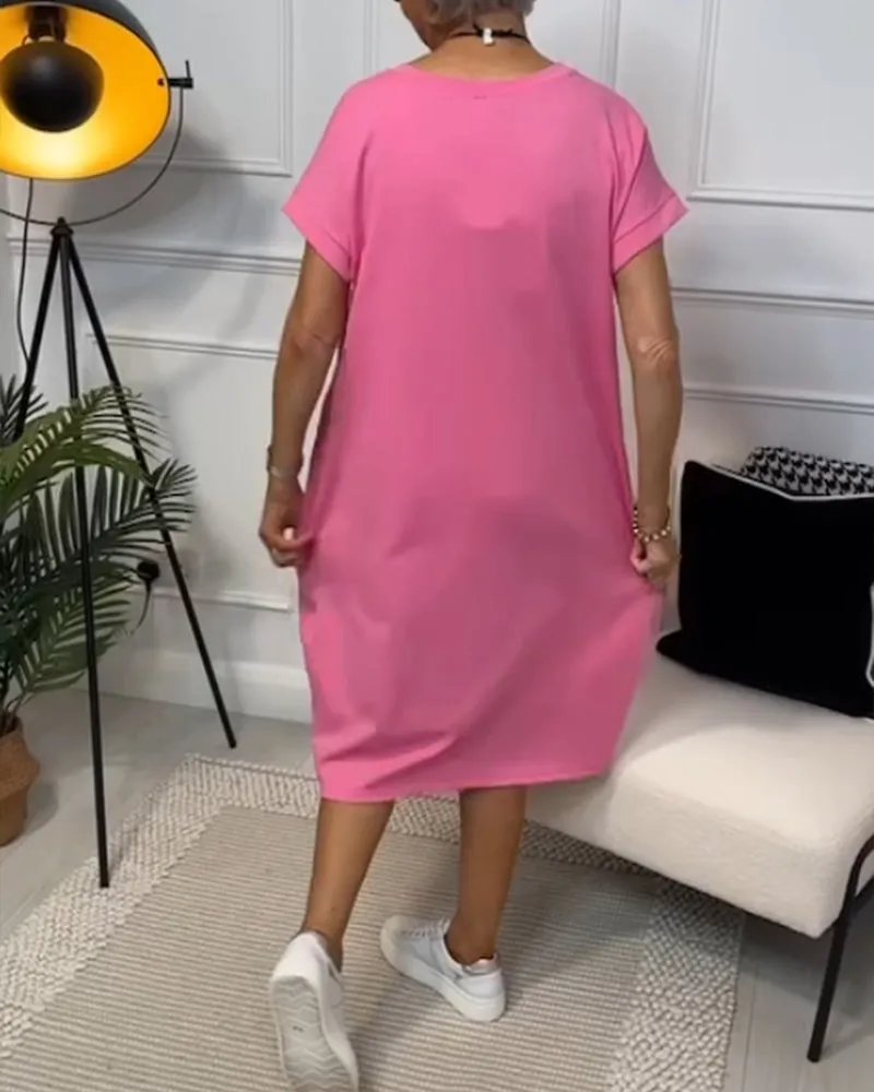 Iris - Chic Short Sleeve Dress