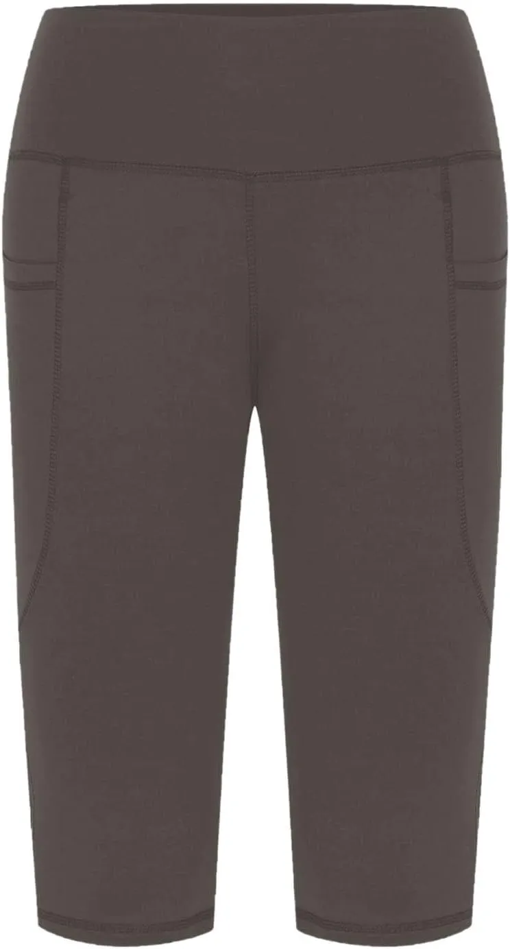Knee Length Leggings Anti Exposure Absorption Sweat Permeability High Elasticity Ultra Light Compression Capri Pants