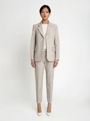 Striped cotton linen jacket