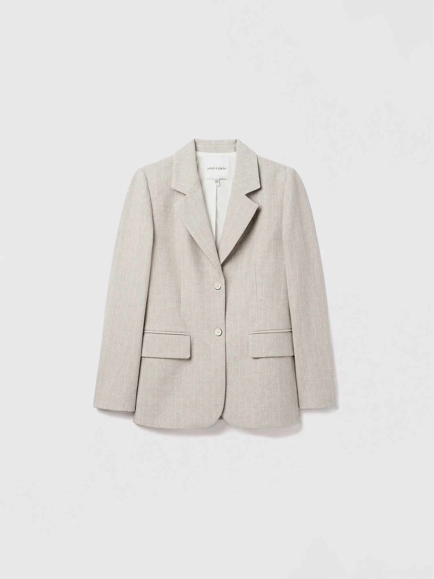 Striped cotton linen jacket