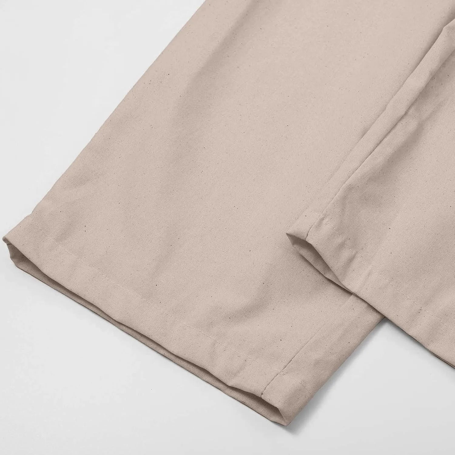 Summer Beach Pants for Women Linen Elastic High Waist Straight Leg Light Causal Cool Lounge Trousers Women Pajamas