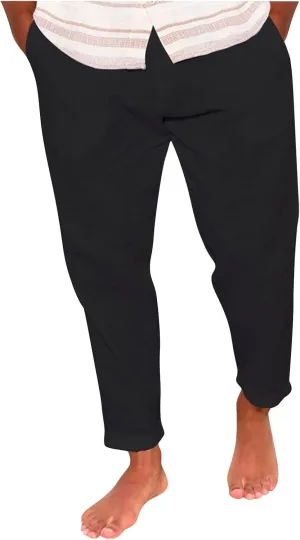 Sweatpants for Men Classic Slacks Male Sport Tapered Split Airoft Fitted Elastic Waist Solid Color Leggings Light