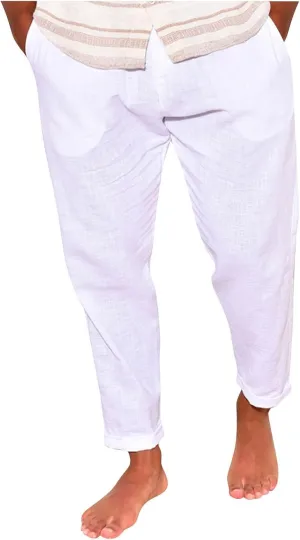 Sweatpants for Men Classic Slacks Male Sport Tapered Split Airoft Fitted Elastic Waist Solid Color Leggings Light