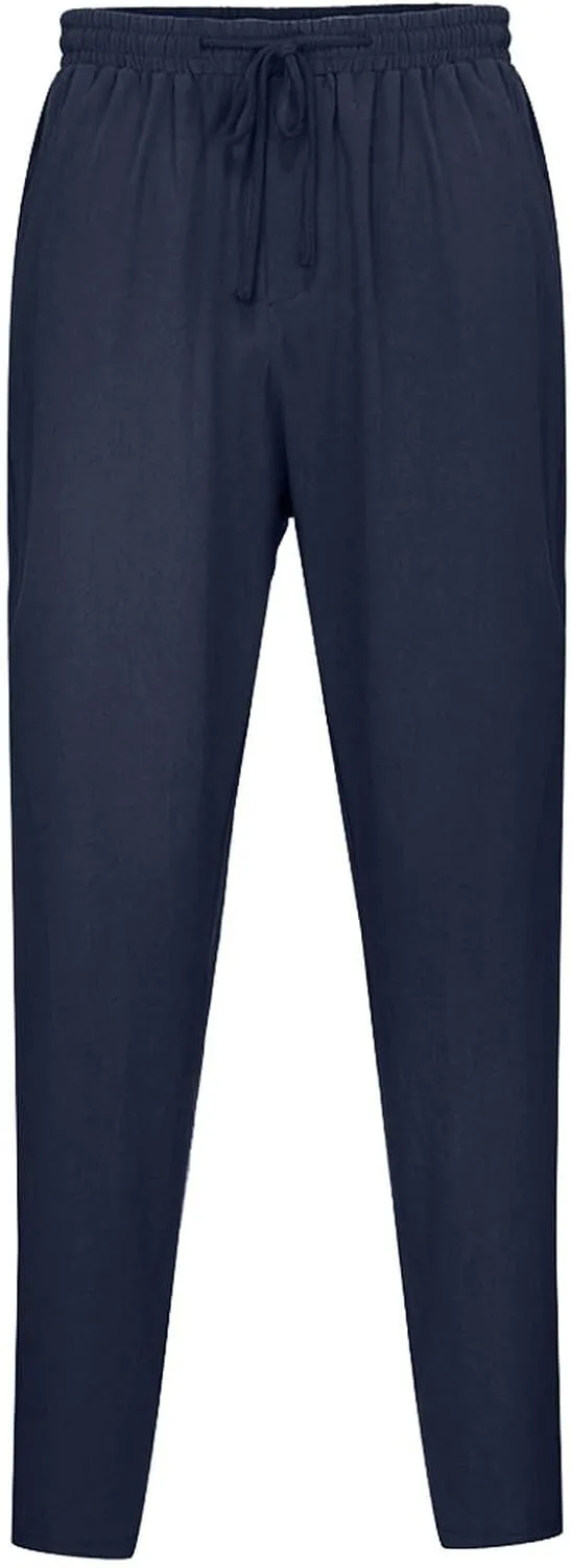 Sweatpants for Men Classic Slacks Male Sport Tapered Split Airoft Fitted Elastic Waist Solid Color Leggings Light