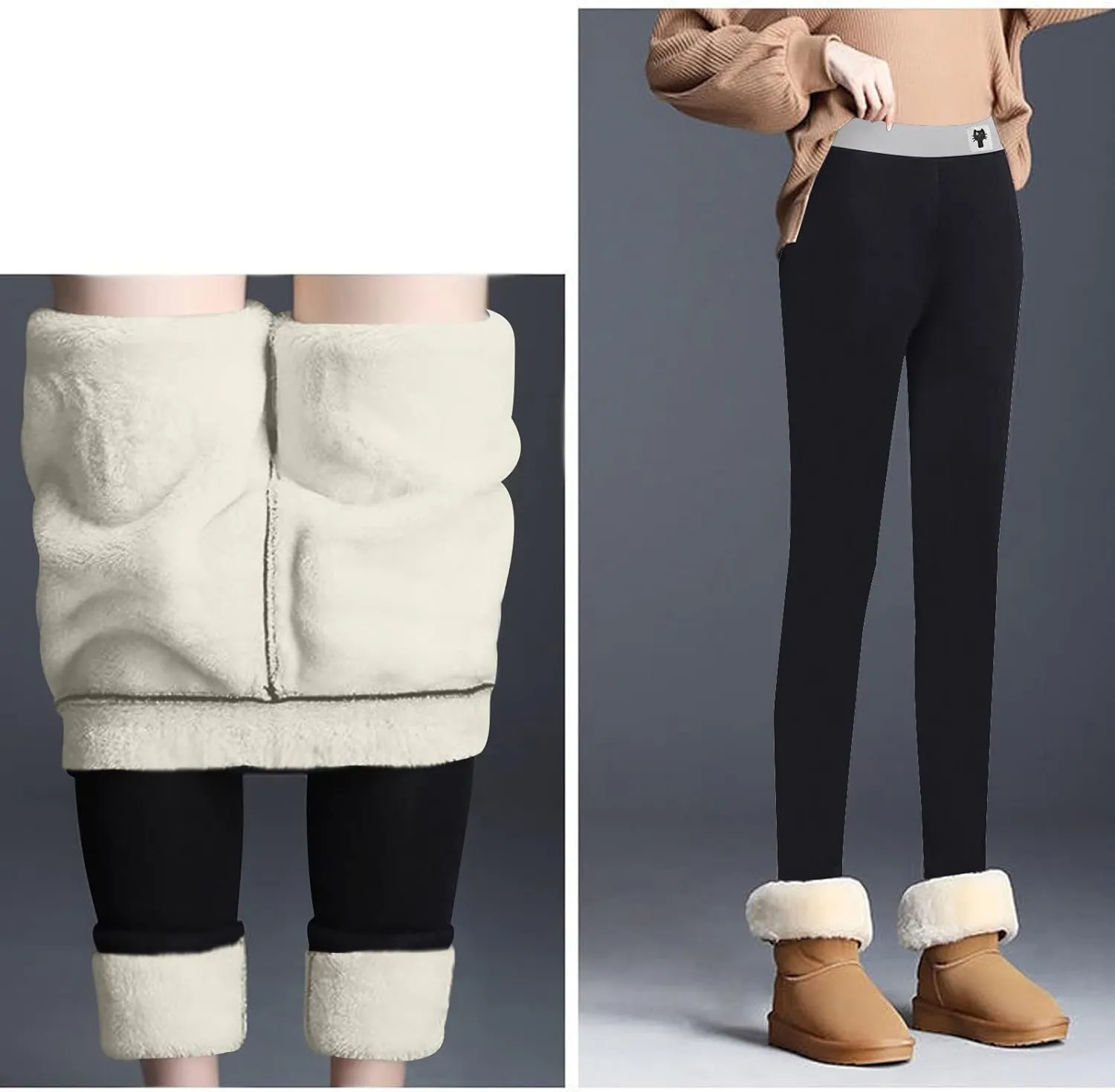 Tights for Women Tops Yoga Drawstring Ultra Light Thermal Baselayer Legging Pant Winter Leggings