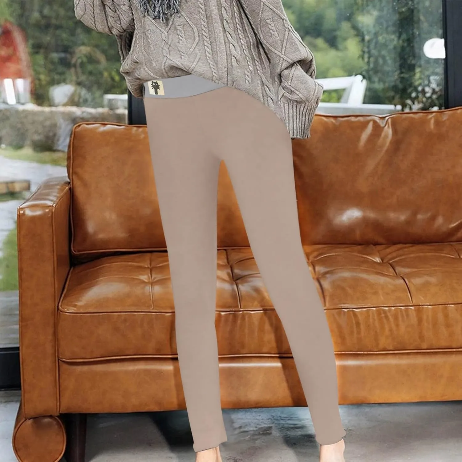 Tights for Women Tops Yoga Drawstring Ultra Light Thermal Baselayer Legging Pant Winter Leggings