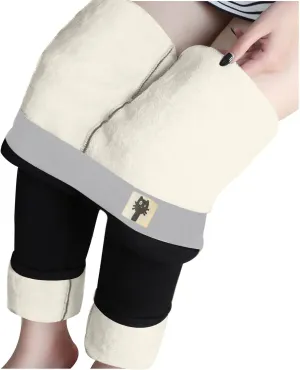 Tights for Women Tops Yoga Drawstring Ultra Light Thermal Baselayer Legging Pant Winter Leggings