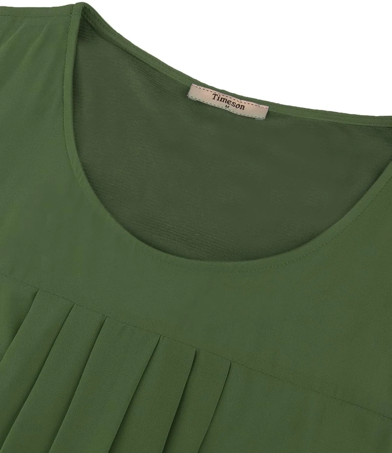 Timeson Women's Sleeveless Chiffon Tank Top Double Layers Casual Blouse Tunic