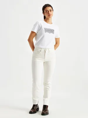 Women's 724 White Slim Fit High Rise Jeans