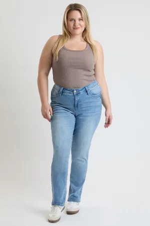 Women's Plus High Rise Curve Confidence WannaBettaButt Straight Leg Jeans