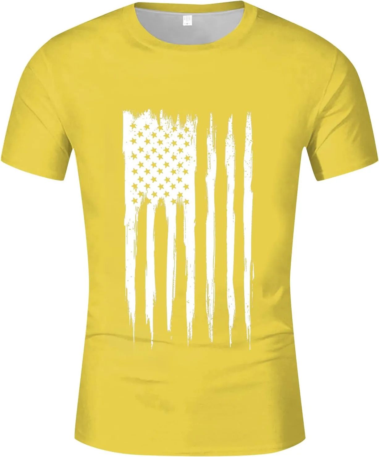 Ymosrh Men's American Flag Print T-Shirts Short Sleeve Graphic Tees Athletic Running Gym Workout Casual Shirts, M-5XL